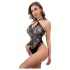JSY 019 - csipkés body (fekete)