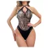 JSY 019 - csipkés body (fekete)
