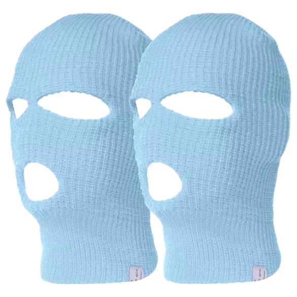 Balaclava - kötött szopó maszk 3 nyílással (kék)