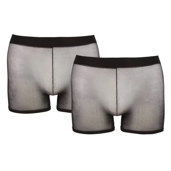 Svenjoyment - fekete áttetsző férfi boxer szett - 2 részes (S-L)