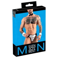 Svenjoyment - férfi pincér tanga jelmez szett (fekete-fehér)   Svenjoyment - férfi pincér tanga jelmez szett (fekete-fehér)
