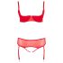 Cottelli Plus Size - variálható fehérnemű duó (piros)