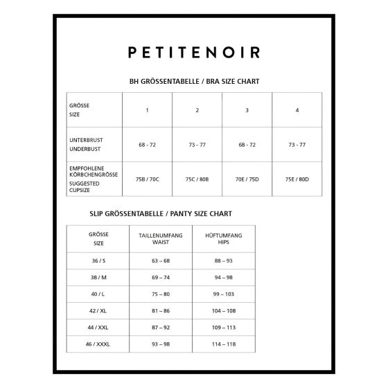 Petite Noir Exclusive - áttetsző-csíkos melltartó szett (fekete)