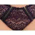 Cottelli Plus Size - áttetsző mintás melltartó szett (lila)