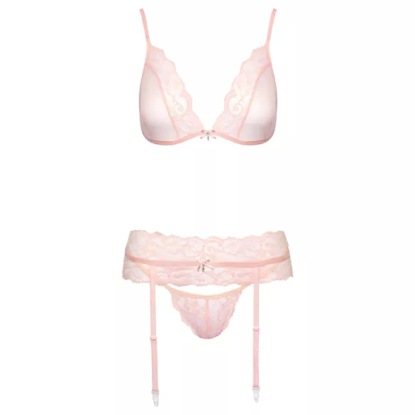 Kissable - csipke fehérnemű szett (pink)