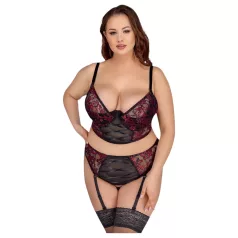 Cottelli Plus Size - állítható melltartó szett (piros)