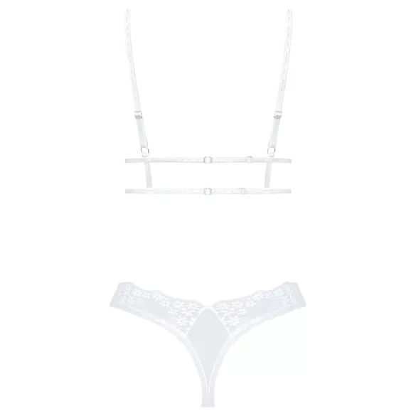 Obsessive Set Heavenlly - csipkés melltartó szett (fehér)