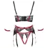 Cottelli Bondage - Matt, csipkés mellemelő szett (piros)