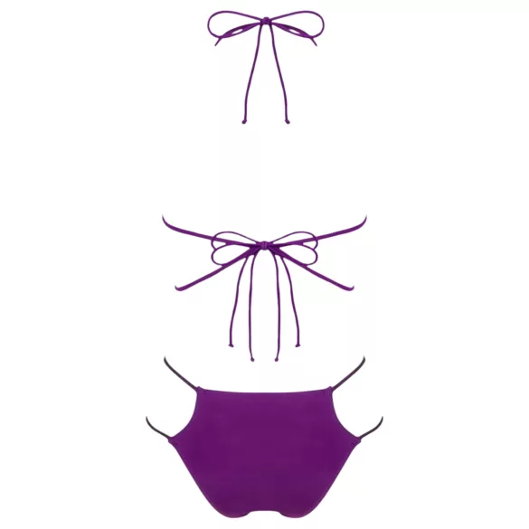 Obsessive Balitta - fényes, nyakpántos bikini (fekete)
