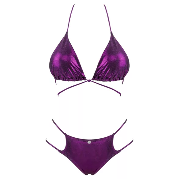 Obsessive Balitta - fényes, nyakpántos bikini (fekete)