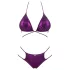 Obsessive Balitta - fényes, nyakpántos bikini (fekete)