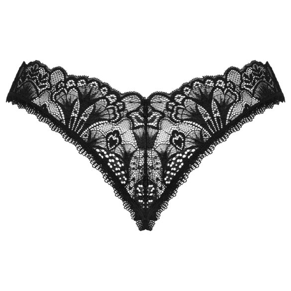 Obsessive Donna Dream - csipkés nyitott tanga (fekete)