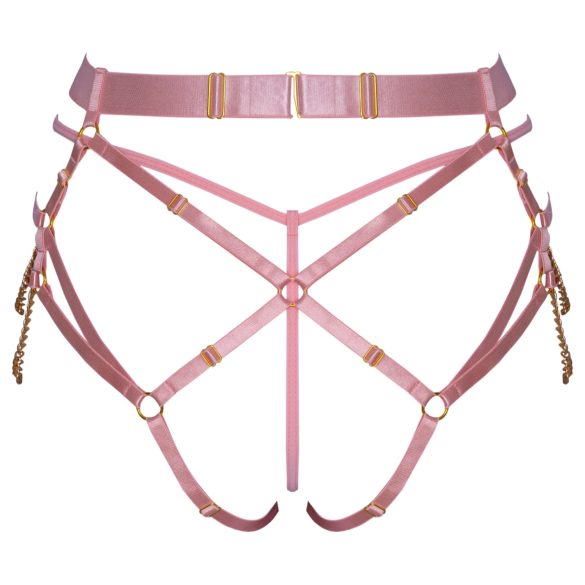 Bad Kitty - láncos hám tangával (pink)