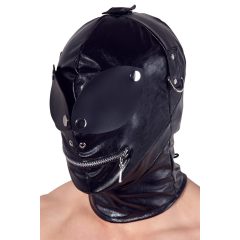 Fetish - variálható gyíkarc maszk (fekete)