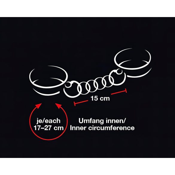 Bad Kitty - szíves bilincsek (fekete)