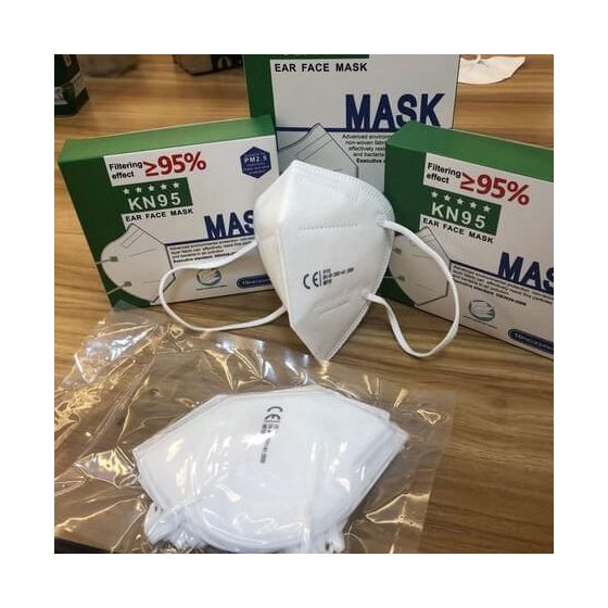 KN95 (FFP2) - Légzésvédelmi arcmaszk - fehér (1db)