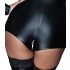 Noir - fényes, hosszúujjú overál short (fekete)