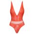 Cottelli - keresztpántos csipke body (piros)