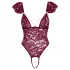 Cottelli - csipkés gyöngyös body (piros)