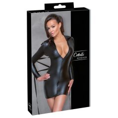 Cottelli Bondage - Fényes hatású ruha, kötözővel (fekete)   Cottelli Bondage - Fényes hatású ruha, kötözővel (fekete)