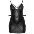 Cottelli Plus Size - szexi ruha bilinccsel (fekete)