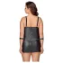 Cottelli Plus Size - szexi ruha bilinccsel (fekete)