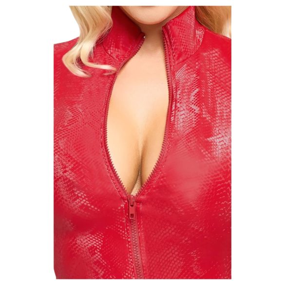 Cottelli - kígyóbőr mintás miniruha (piros)