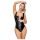 LATEX - végig cipzáras latex body (fekete)