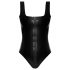 LATEX - végig cipzáras latex body (fekete)