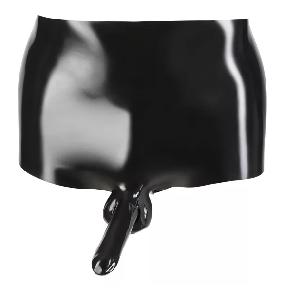 LATEX - boxer + péniszköpeny (fekete)
