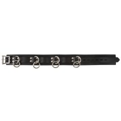 LATEX - latex, fém gyűrűs nyakörv (fekete)