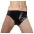 Late X - női latex bugyi belső dildóval (fekete)
