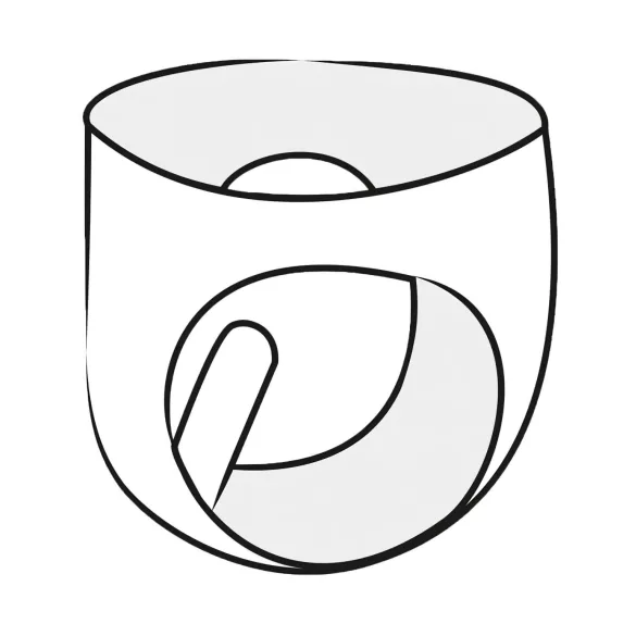 LATEX - női bugyi hüvelyóvszerrel (fekete)