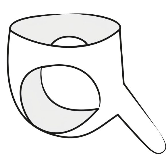 LATEX - alsó külső dildóval - fekete (S-L)