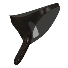 LATEX - alsó külső és belső dildóval - fekete (S-L) LATEX - alsó külső és belső dildóval - fekete (S-L)