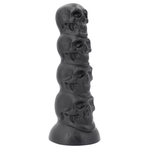 Topped Monster - koponya dildó - 22 cm (fekete)