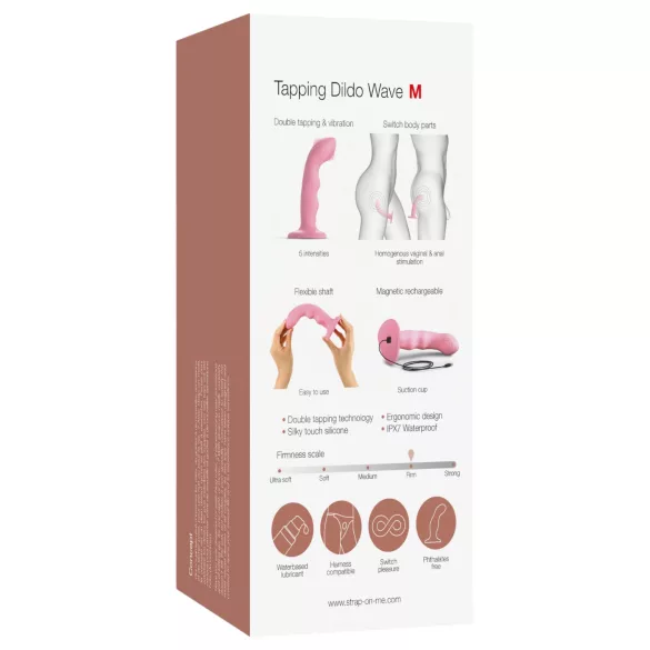 Strap-on-me M - vízálló, pulzáló G-pont vibrátor (pink)