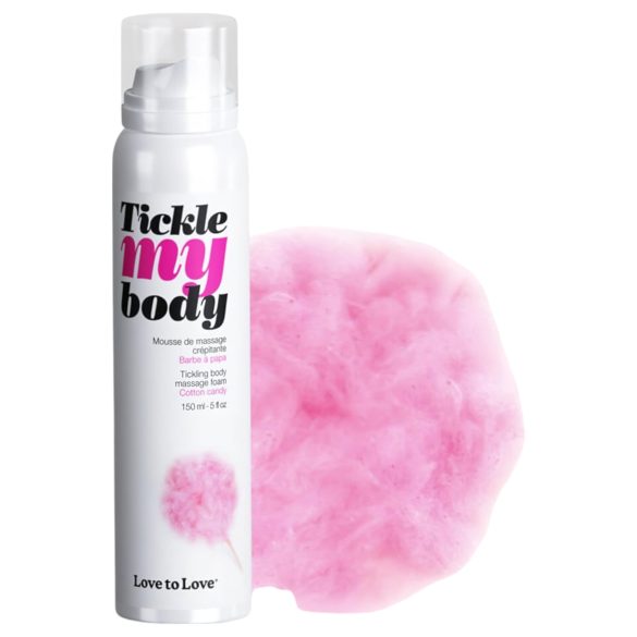 Tickle my body - bizsergető masszázs hab - vattacukor (150ml)