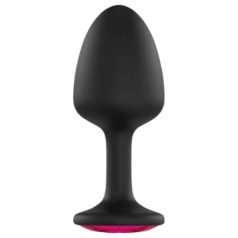 Dorcel Geisha Plug Ruby M - pink köves anál plug (fekete) Dorcel Geisha Plug Ruby M - pink köves anál plug (fekete)