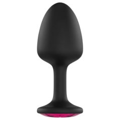 Dorcel Geisha Plug Ruby L - pink köves anál plug (fekete) Dorcel Geisha Plug Ruby L - pink köves anál plug (fekete)