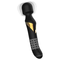   Dorcel Dual Orgasms Gold - 2in1 masszírozó vibrátor, wand masszírozó (fekete)