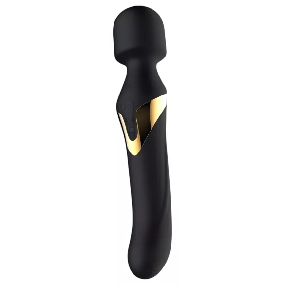 Dorcel Dual Orgasms Gold - 2in1 masszírozó vibrátor, wand masszírozó (fekete)