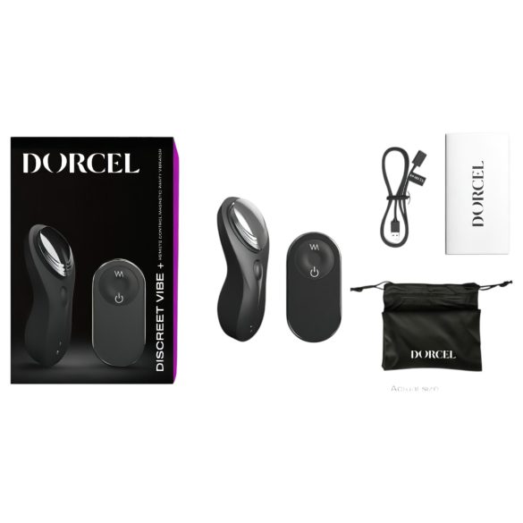 Dorcel Discreet Vibe + - akkus, rádiós csikló vibrátor (fekete)