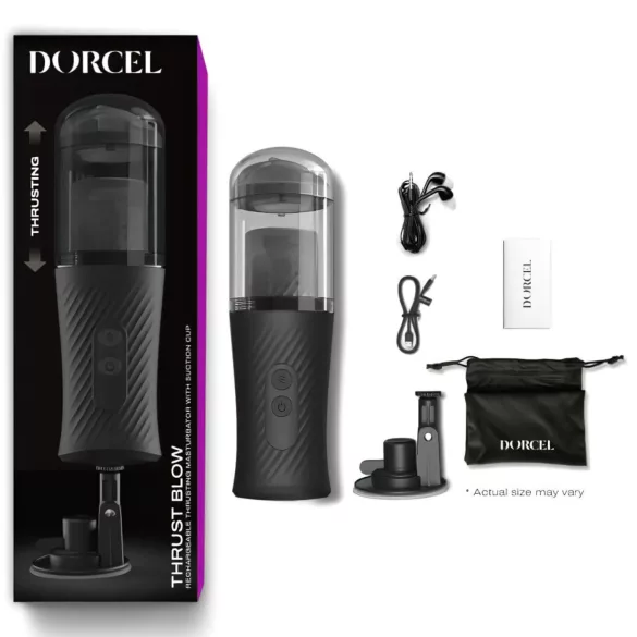 Dorcel Thrust Blow - akkus, lökő maszturbátor férfiaknak (fekete)