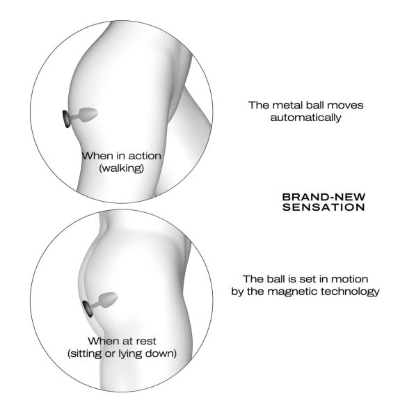 Dorcel - golyós, távirányítós anál vibrátor M - (fekete)