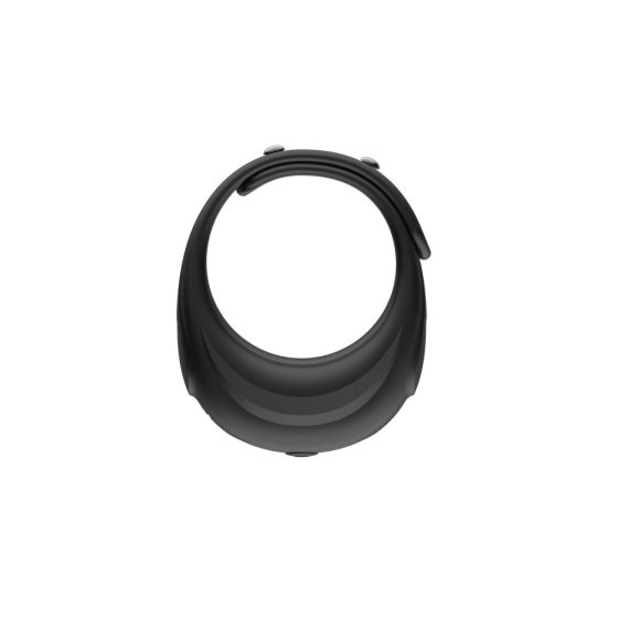 Funny Me - akkus, állítható vibrációs péniszgyűrű (fekete)