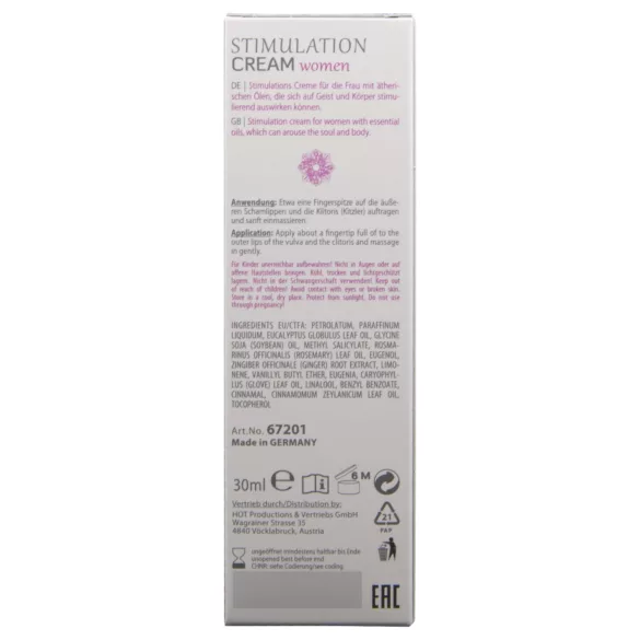 HOT Shiatsu Joyful - folyékony vibrátor stimuláló krém nőknek (30 ml)