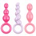 Satisfyer Booty Call - anál plug szett - színes (3 részes)