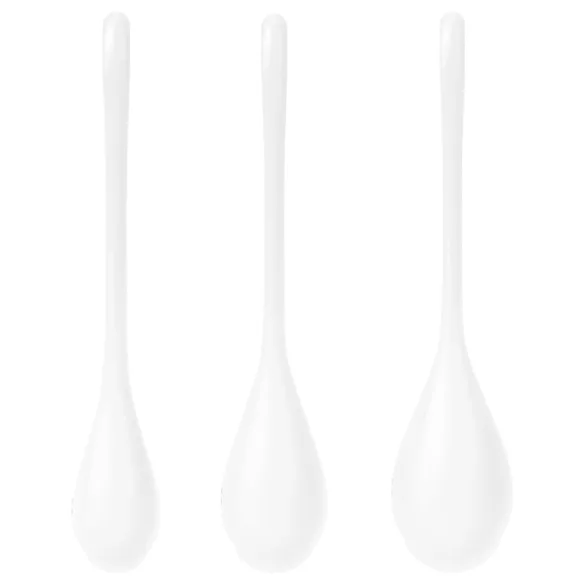 Satisfyer Yoni Power 1 - gésagolyó szett - fehér (3 részes)
