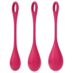 Satisfyer Yoni Power 1 - gésagolyó szett - piros (3 részes)   Satisfyer Yoni Power 1 - gésagolyó szett - piros (3 részes)